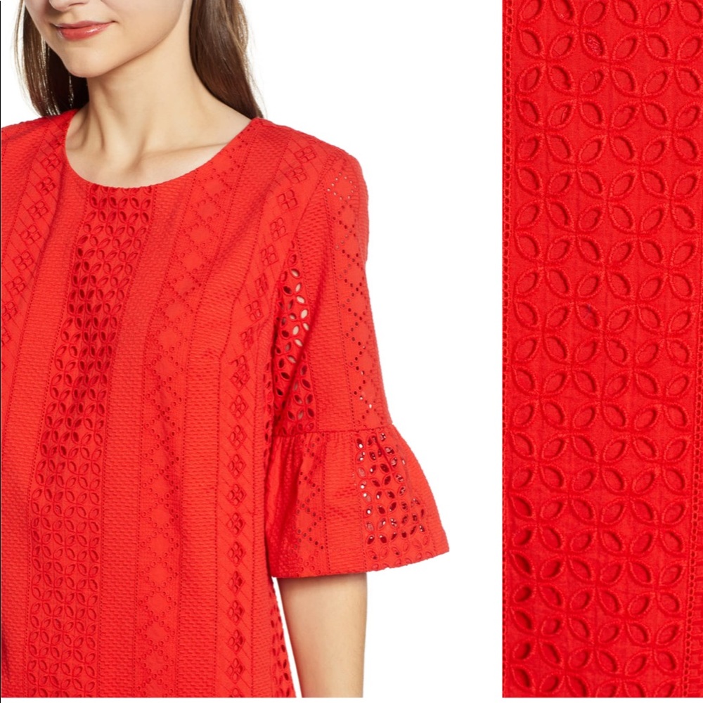 NEW • J. Crew • Flutter Sleeve Eyelet Mini Dress - Picture 3 of 8